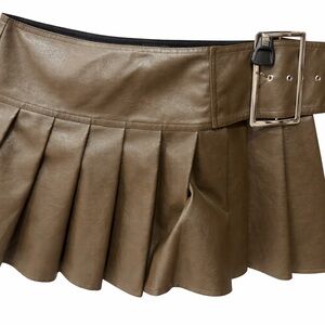 Windsor Tan Mini Skirt with Belt